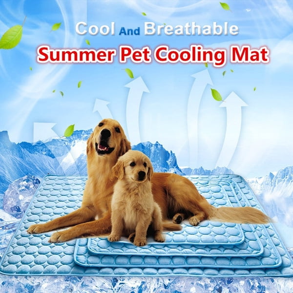 Estera de enfriamiento para perros Almohadilla de enfriamiento para dormir Manta fresca de seda de hielo lavable para sofá cama de perrera brillar Hogar