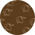 thumbnail image 1 of Ahgly Tapis Rond Lavable en Machine Intérieur Transitionnel Rouge, 4 Pieds Rond, 1 of 7