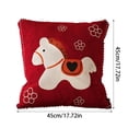 thumbnail image 3 of Festive Red Pillow Covers 18x18 In, Cozy Elegant Decor Cushion Cases For Couch Living Room Home Styling, 3 of 6