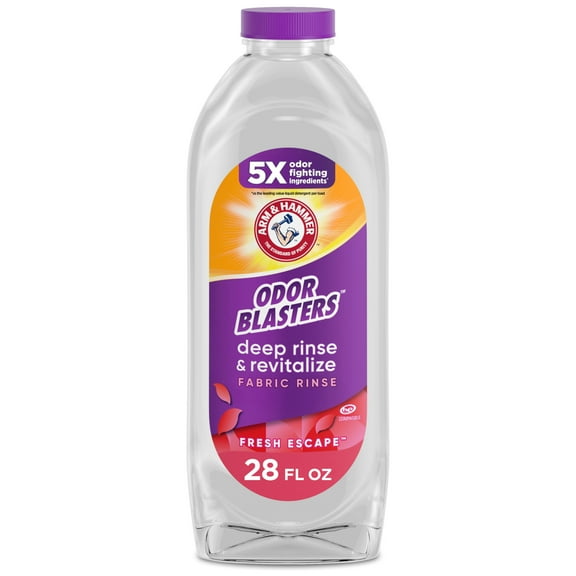 ARM & HAMMER Odor Blasters Deep Rinse and Revitalize Fabric Rinse, Fresh Escape, 28 fl oz