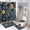 Boho Flower 4, variant on Bathroom Rugs Sets 4 Piece with Shower Curtain, Boho Flower Pattern Printed on Bathroom Shower Curtain Sets with Rugs, Great for Master Bath Beach House Modern Home, 72 x 72 inches
