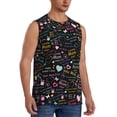 thumbnail image 2 of Uemuo I love you Mom Pattern Men's Sleeveless T-Shirt,Muscle Athletic Tank Top, Moisture-wicking Quick-dry Breathable Classic Tee Top for Gym Run Outdoor Sports-3X-Large, 2 of 8