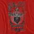 thumbnail image 2 of Bon Jovi Keep The Faith Women's T Shirt, Red, Large, 2 of 6