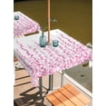 thumbnail image 2 of Outdoor Tablecloths with Umbrella Hole & Zipper, Pink 60x60 Inch Square Tablecloths, Polka Dots Watercolor Abstract Art Waterproof Table Cloth, Patio/Pool/Picnic Table Covers, 2 of 8