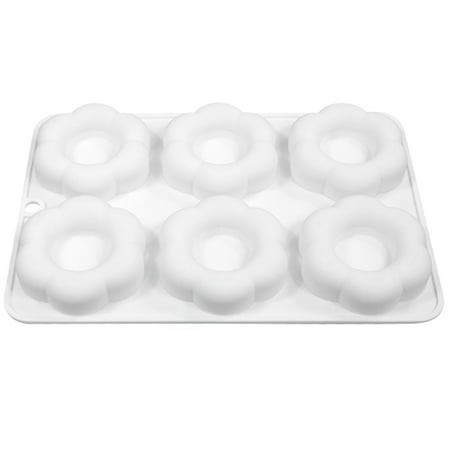 

Pnellth Mousse Cake Mold Food Grade BPA Free Heat-Resistant Dishwasher Safe 6-Cavity DIY Fondant Chocolate Mold
