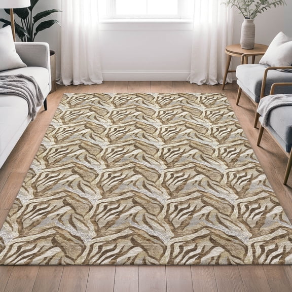 Addison Rugs Chantille Indoor/Outdoor Transitional Modern Chocolate Machine Washable Rectangle Rug, 10' x 14'