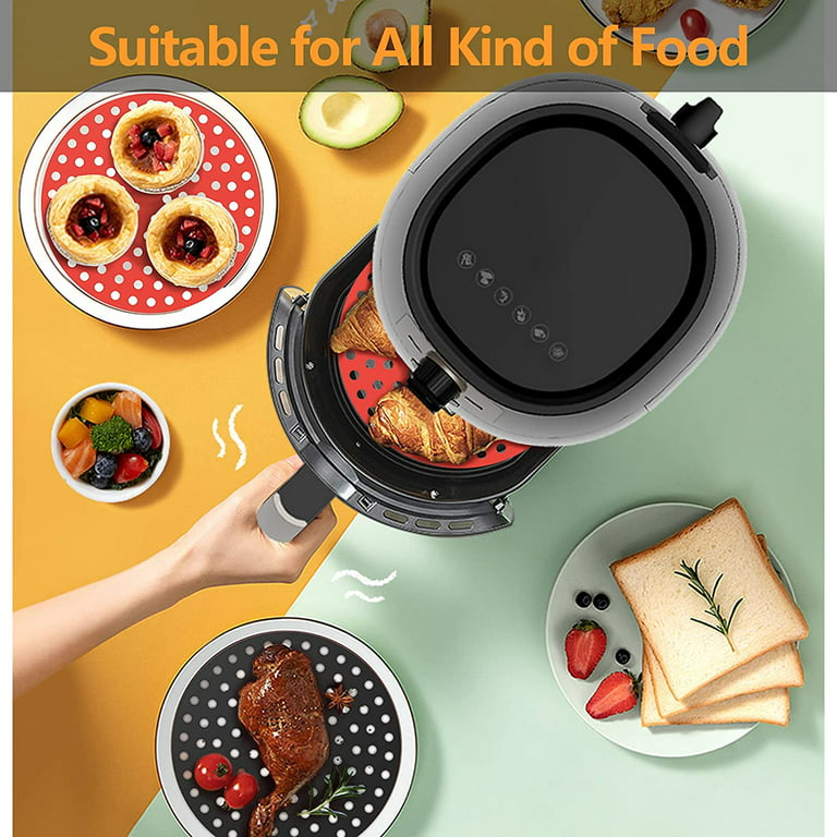 Reusable Air Fryer Liners,100% Food-Grade Silicone,Air Fryer