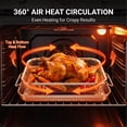 thumbnail image 4 of Walchoice Air Fryer Basket for Oven, Stainless Steel Air Fryer Pans and Trays Set of 2, Nonstick Crisper Tray for Turkey French Fries Chicken, Dishwasher Safe (10” x 8”, Silver), 4 of 8
