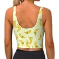 thumbnail image 3 of Lsque Bananas Printed Women'S Sports Bra, Compression, Moisture Wicking, High-Impact Sports Bra For Women,Supportive sports bra-Medium, 3 of 9