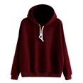 thumbnail image 1 of Las mujeres de moda otoño con capucha sudadera con cordón de color sólido de manga larga suelta Abanopi Sudadera, 1 of 5