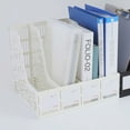 thumbnail image 2 of 1 Pcs, Thickened File Rack, File Frame, Quadruple File Seat, Data Basket, Shelf, File Basket, Office U, 2 of 4