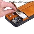 thumbnail image 3 of PU Leather Phone Protective Cover for  13/ Pro/ Pro Max/ mini   12/ Pro (6.1)/ mini (5.4)/ Pro Max (6.7)  Soft Mobile Phone 3-in-1 Wrist Band Card Holder, 3 of 8