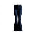 thumbnail image 4 of Jack David Women's Juniors 70s Trendy Flared Fitted Bell Bottom Denim Jeans, 4 of 4
