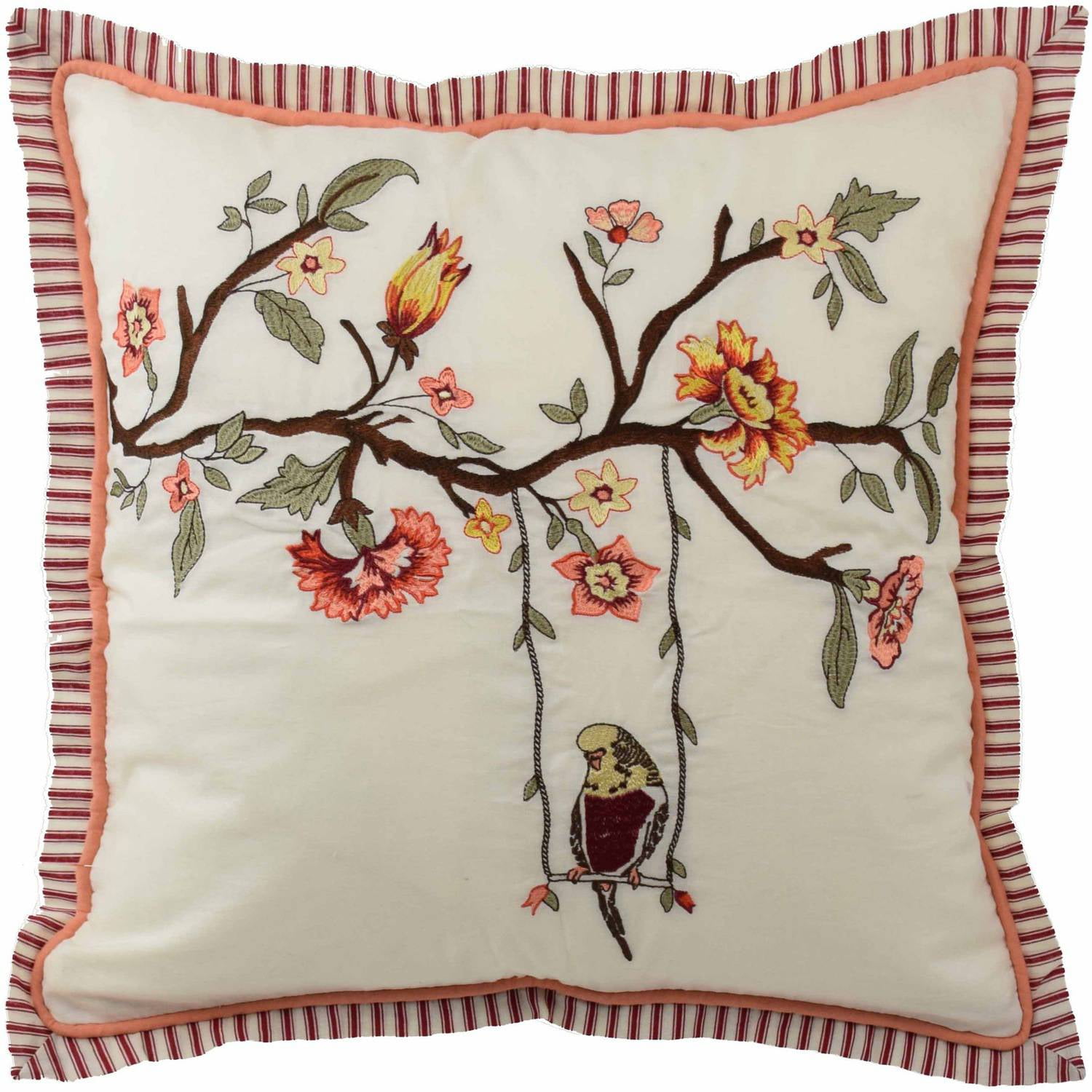 Waverly Retweet 18 Embroidered Decorative Accessory Pillow