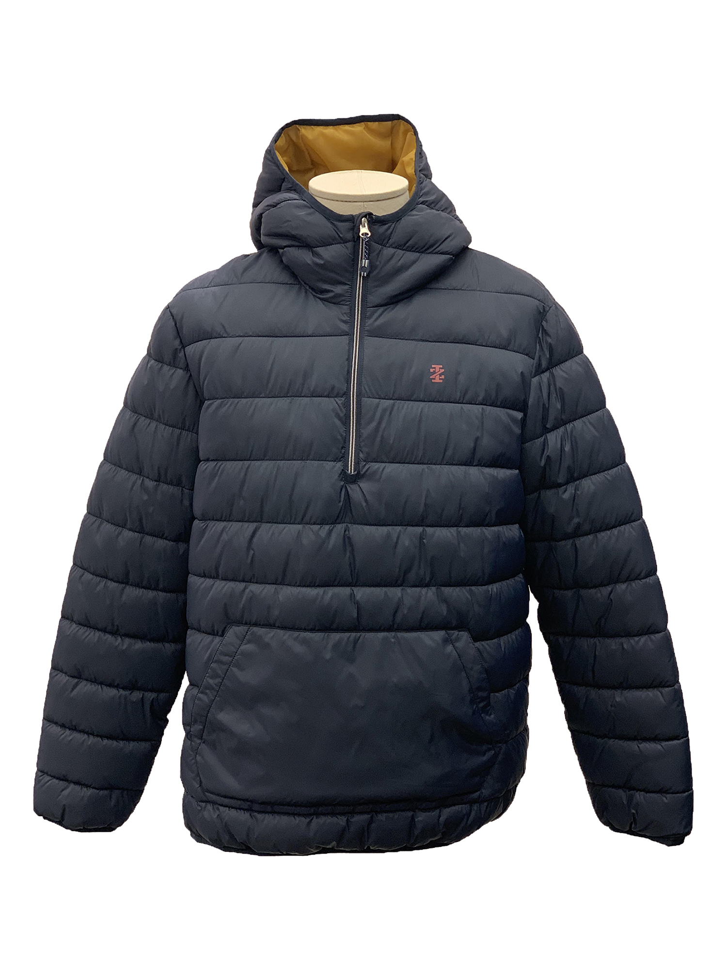 IZOD mens Quilted Hooded Puffer Popover