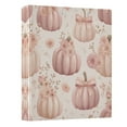 thumbnail image 2 of Pumpkins Adorned in Bows and Flowers 3 Ring Hardcover Binders 1.5in Round Rings for Letter-Size Folder Paper Organizer Pockets for Office Student Recipe, 2 of 9