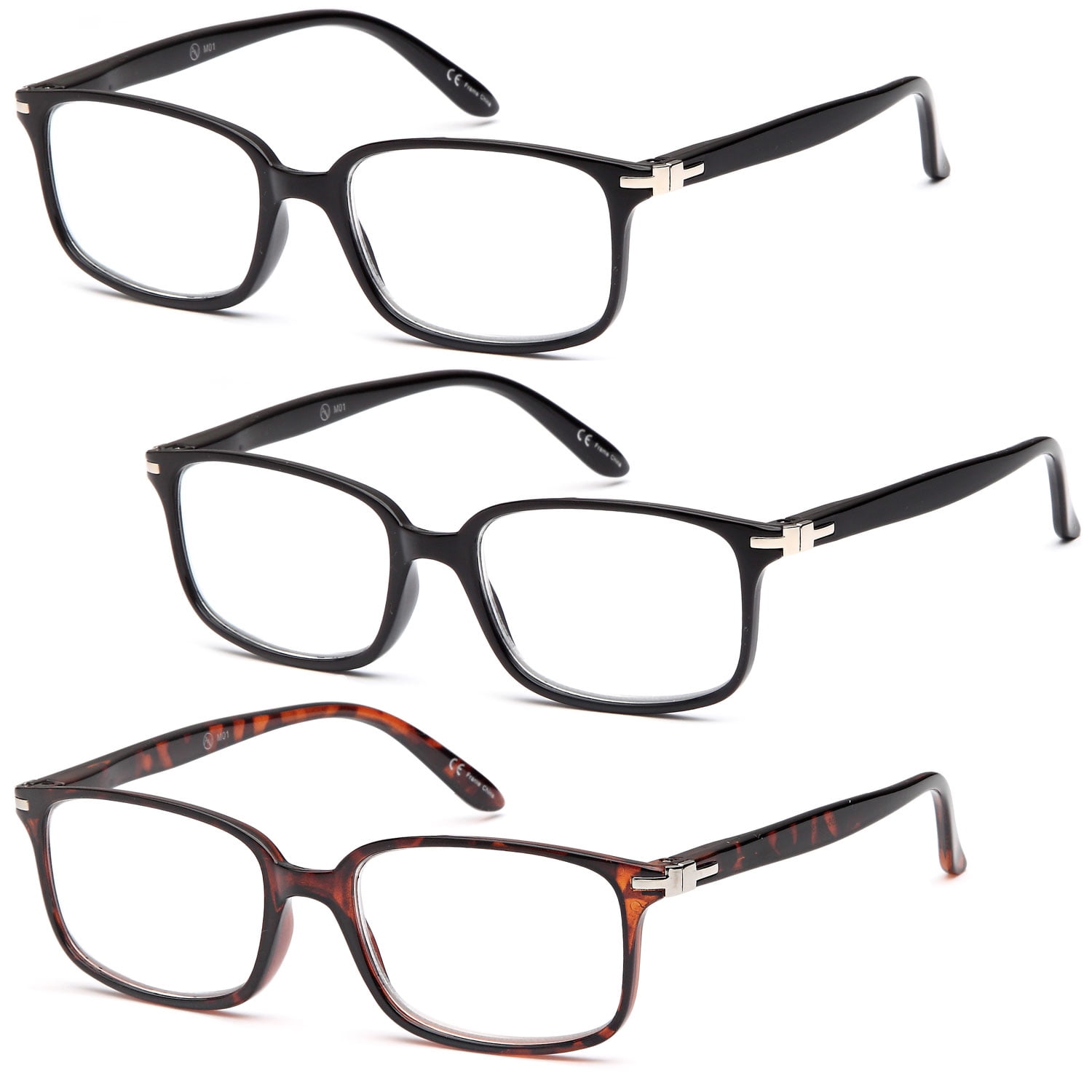 ALTEC VISION Best Deal Multiple Packs of Fashion Readers Reading Glasses for Men and Women - 2 