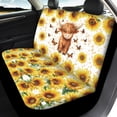 thumbnail image 3 of Renewold Car Seat Cover Full Set, Car Seat Protector for Women Men, Auto Front and Back Seat Cover Universal Fits for SUV Sedan Van, Cute Highland Cow Sunflower, 3 of 7