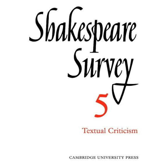 Shakespeare Survey, (Paperback)