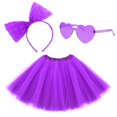 thumbnail image 1 of Conjunto de Falda Tutú Lainlight para Adultas con Gafas de Sol Color Púrpura, 1 of 6