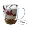 thumbnail image 6 of Homelife Dried Flower Double Wall Clear Glass Coffee Mug 250ml Insulated Glass Cup for Hot Cold Beverages Cappuccino Latte Espresso Cup Heat-Resistant Borosilicate Glass Water Cup, 6 of 13