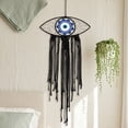 thumbnail image 4 of Kmonabie Hand Woven Macrame Wall Hanging, Cotton Tassel Dreamcatcher Boho Home Wall Decor, 3 Colors for Bedroom Living Room Entryway, Black, 4 of 6