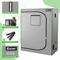 thumbnail image 4 of Costway 48''x24''x60'' Mylar Hydroponic Grow Tent w/Observation Window & Floor Tray Gray, 4 of 9