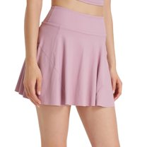 SWSMCLT Women's High Waisted Scooter Cute Skort Skirt Running Stretch Soft Summer Culottes Athletic Elastic Waist Pink 4-6