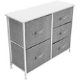 5 Drawers Chest Dresser White