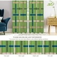 thumbnail image 3 of Geometric Cane Checkered Blackout Curtains for Bedroom, Woven Wicker Texture Cane Plaid Grommet Top Drapes Thermal Insulated Window Curtains 53"W x 84"L (Pack of 2), 3 of 6
