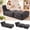 Black, variant on LaoGeoRon Bean Bag Chairs, 2-in-1 Convertible Bean Bag Chaise Lounger, Memory Foam Bean Bag Chair for Adults with Detachable Ottoman