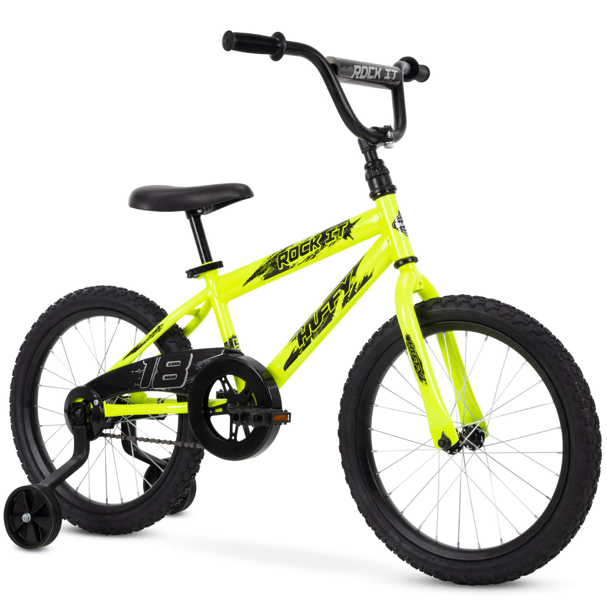 Huffy 18 in. Rock It Kids Bike for Boys Ages 4 and up, Child, Neon Powder Yellow - image 3 of 16