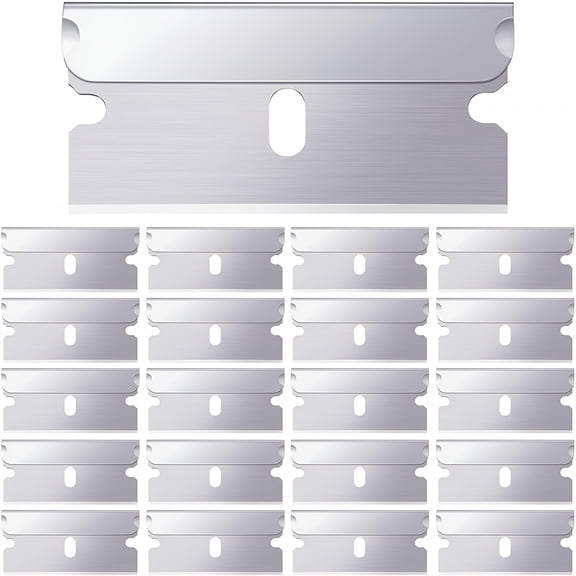 EXLEAF 20 Pieces Single Edge Cutter Blade for Scraper,Safety Straight Edge Razors,Box Carton Cutter Replacement Blades,Glass and Paint Scraper Razor Blades
