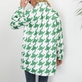 thumbnail image 4 of Puntoco, top de solapa para mujer, manga larga, patrón de mil pájaros, abrigo de lana estampado, abrigo/chaqueta informal de manga larga sin capucha Puntoco Puntoco-1396, 4 of 7