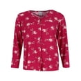 thumbnail image 2 of Elegant Emily  Burgundy Floral Pajama Set (Women's Plus), 2 of 4