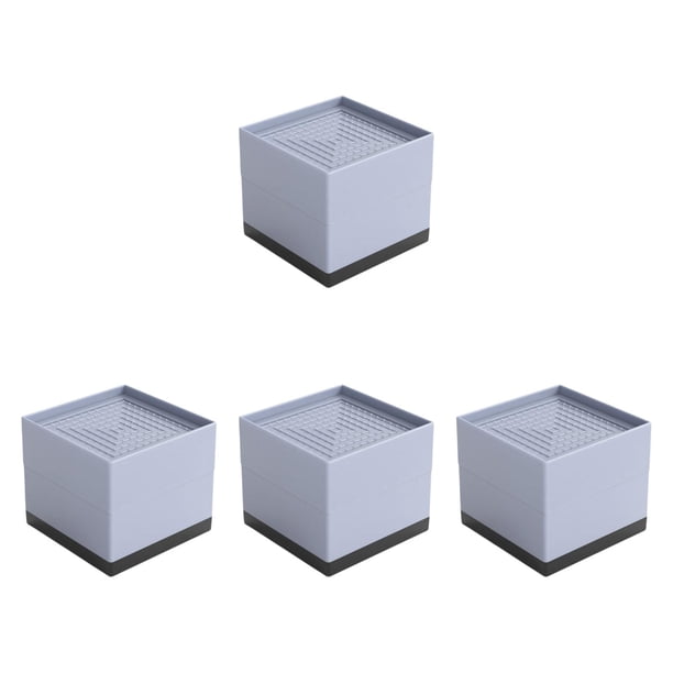 4 elevadores de cama, almohadillas para levantar muebles, fácil instalación, patas antideslizantes a prueba de golpes. Gris 78x78x75cm