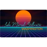 Lake Marcel-Stillwater Washington 4 X 2.25-Inch Fridge Magnet Retro Neon Design