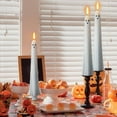 thumbnail image 5 of Remote Control Ghost Candle Light, Flameless Ghost Taper Candles with 3D Flickering Wick, LED Battery Operated Halloween Candlesticks for Indoor Spooky Decor(2pcs), 5 of 7