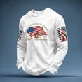 thumbnail image 2 of KHONTS 250 Anniversary America Flag Waffle Shirts for Men 1776-2026 Printed Long Sleeve Crew Neck Tees 4th of July Independence Day Tops Z-01White XL, 2 of 3