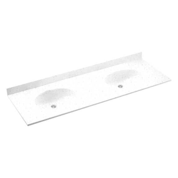 Swanstone 73W x 22.5D in. Chesapeake Solid Surface Double Sink Vanity Top