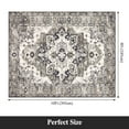 thumbnail image 5 of Ileading 8'x10' Boho Area Rug for Living Room, Non Slip Machine Washable Rugs Vintage Floor Carpet for Bedroom Dinning Room Kitchen, Brown, 5 of 11