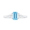 thumbnail image 5 of Rosec Jewels Aquamarine Emerald Cut Engagement Ring for Women - AAA Quality - Natural Aquamarine Diamond Ring - with Jewelry Box, 925 Sterling Silver, US 9.50, 5 of 9