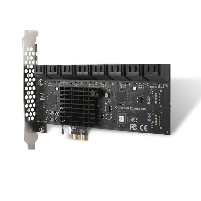 PCI-E to SATA 3.0 Expansion Card PCI-Express Extender for Expansion Card; Expansion Card; 6G SATA Hard Disk Drive Computer Accessory, SA3116J, 16 Ports