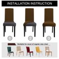 thumbnail image 3 of PiccoCasa 4Pcs Dinning Chair Cover Removable Thick Chair Slipcover, Brown, 3 of 6