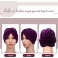 thumbnail image 6 of Minzimin 4 Pieces Turbans for Women Soft Pre Tied Knot Fashion Pleated Cancer Turban Cap Chemo Headwrap Sleep Hat, 4 Colors, 6 of 6
