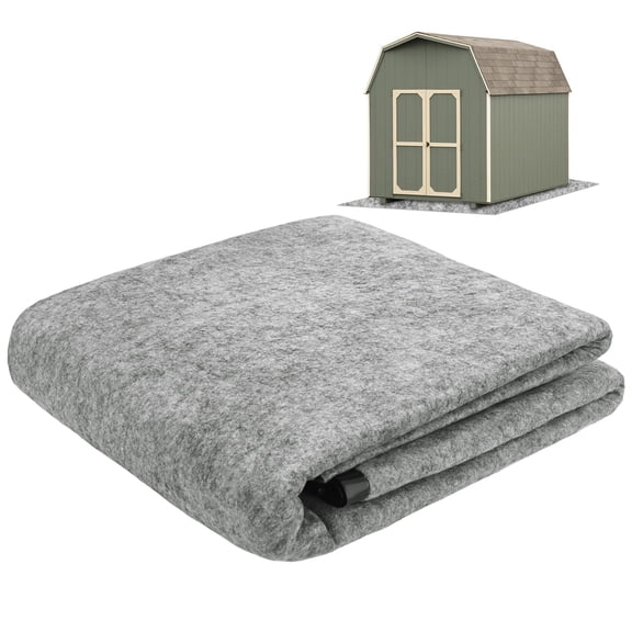 Uxcell Outdoor Storage Shed Mat, 4x6.6 FT Waterproof Small Shed Flooring Mat for Patio Furniture Floor [Grey White]