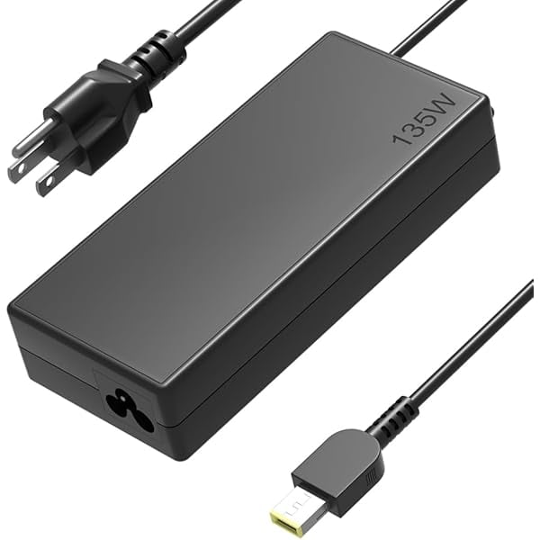 wonima11 135W AC Charger Fit for Lenovo Ideapad Gaming 3 Y700 700 S740 L340 Creator 5 7 ideapad 5 Pro Yoga Slim 7 Pro C940 Y70 Y50 Y40 Yoga 9-15IMH5 Legion Y520 ThinkPad T15p P16v ThinkBook 15P Laptop