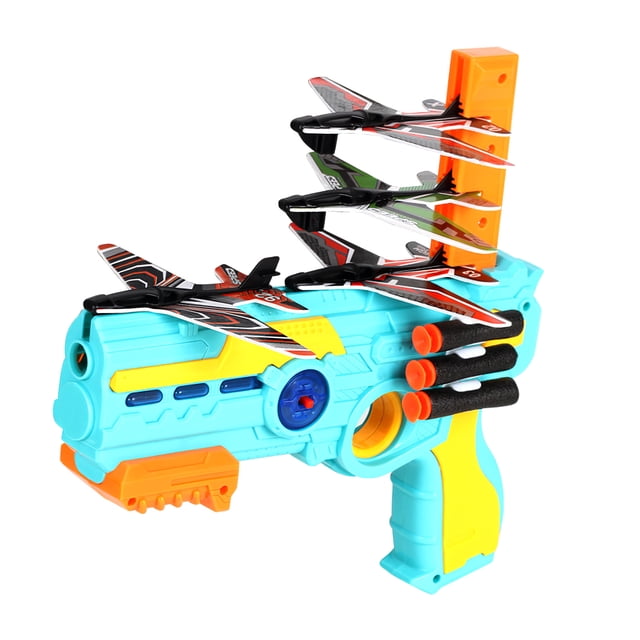 Juguete De Avión De Burbujas, Juego De Avión De Espuma No Tóxica, Juguete Divertido De Lanzador De Avión, Juguete De Avión De Catapulta Con Bala Suave Y Planeador Para Niños Mayores De 3 Años Methold FN002887-00