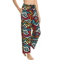 thumbnail image 2 of Uemuo Geometry Pattern Women's Wide Leg Palazzo Lounge Pants with Pockets Light Weight Loose Comfy Casual Pajama Pants-Small, 2 of 9