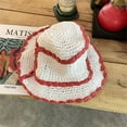 thumbnail image 5 of CoCopeaunts Bucket Hats For Women Retro Versatile Color-Blocking Straw Hat Outdoor Beach Sun Caps Ladies Wide Brim Sunscreen Caps Female Cap, 5 of 6
